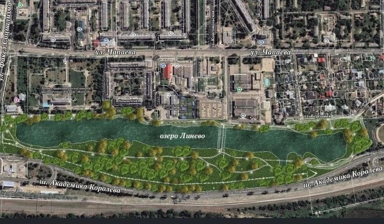 В Балаково сделали энергоэффективное освещение территории вдоль старейшего озера
