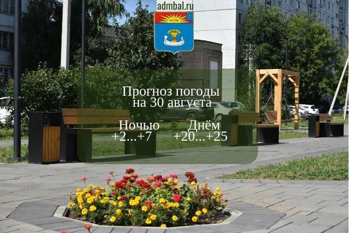 Прогноз погоды на 30 августа 2026 года