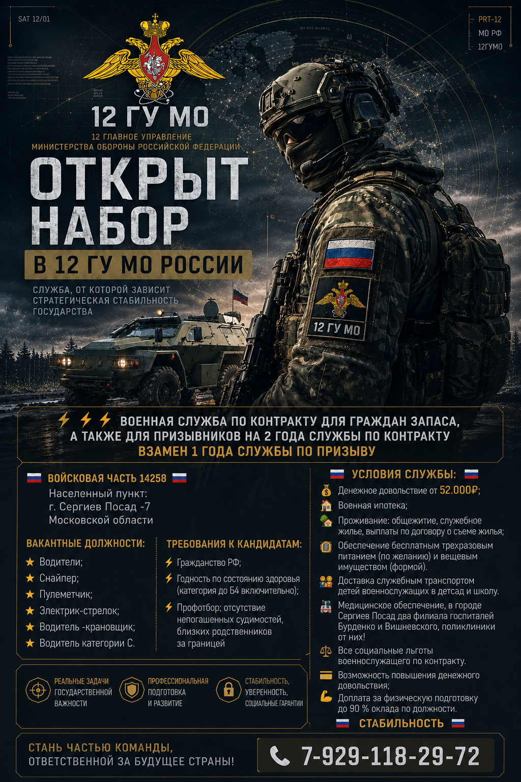 Стань частью команды: Приглашение на контрактную службу 