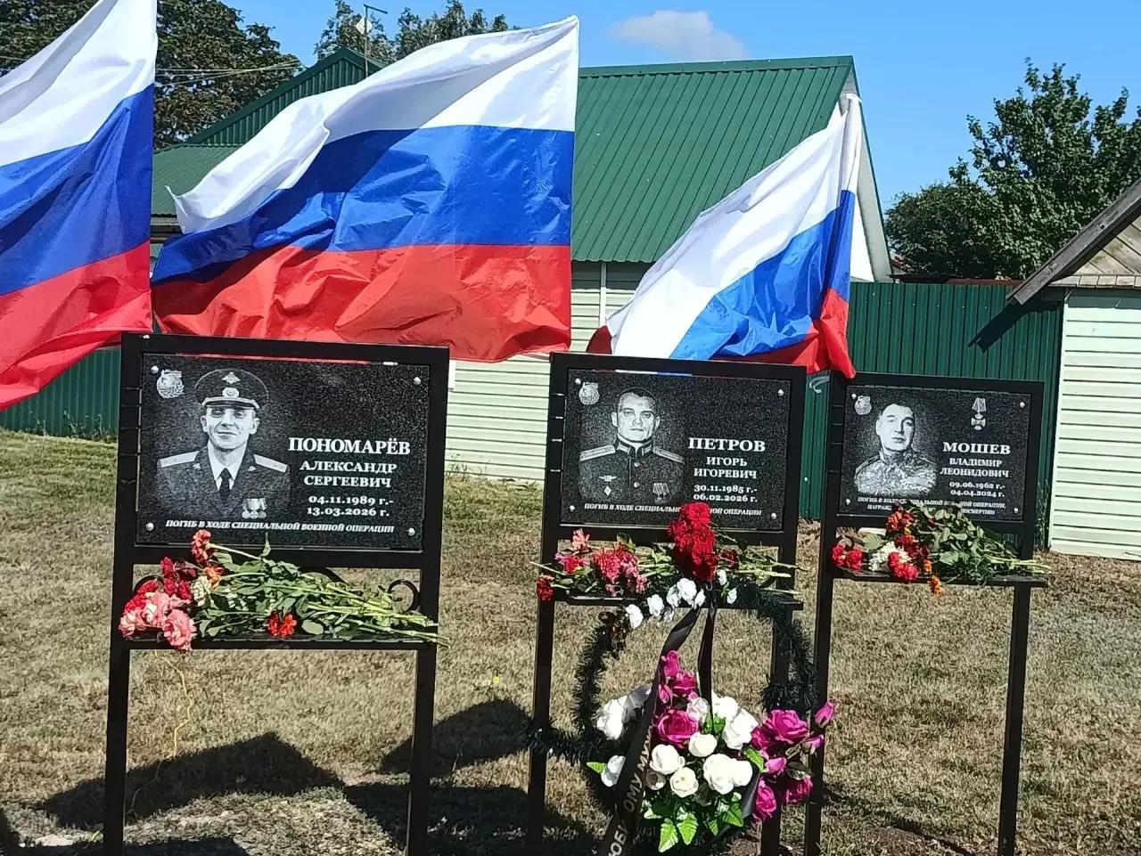 В селе Еланка Быково-Отрогского МО состоялось торжественное открытие Аллеи памяти землякам – участникам специальной военной операции