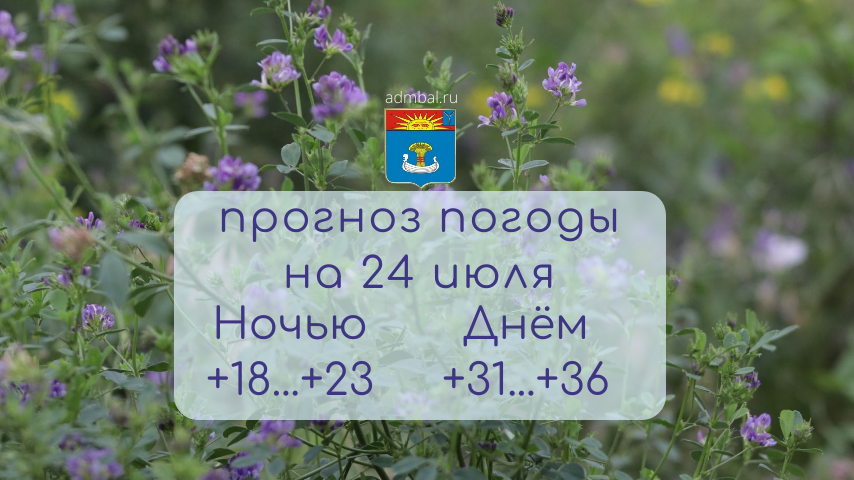 Прогноз погоды на 24 июля 2026 года