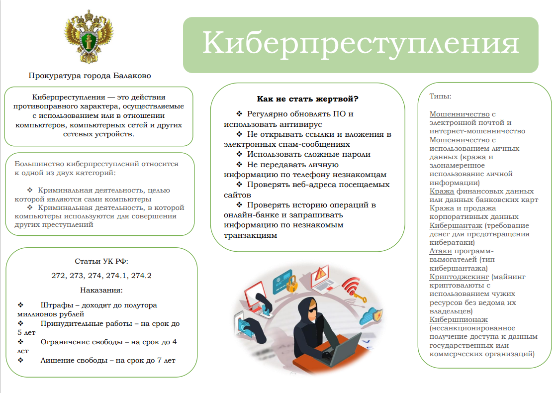 Памятка  "Киберпреступления"