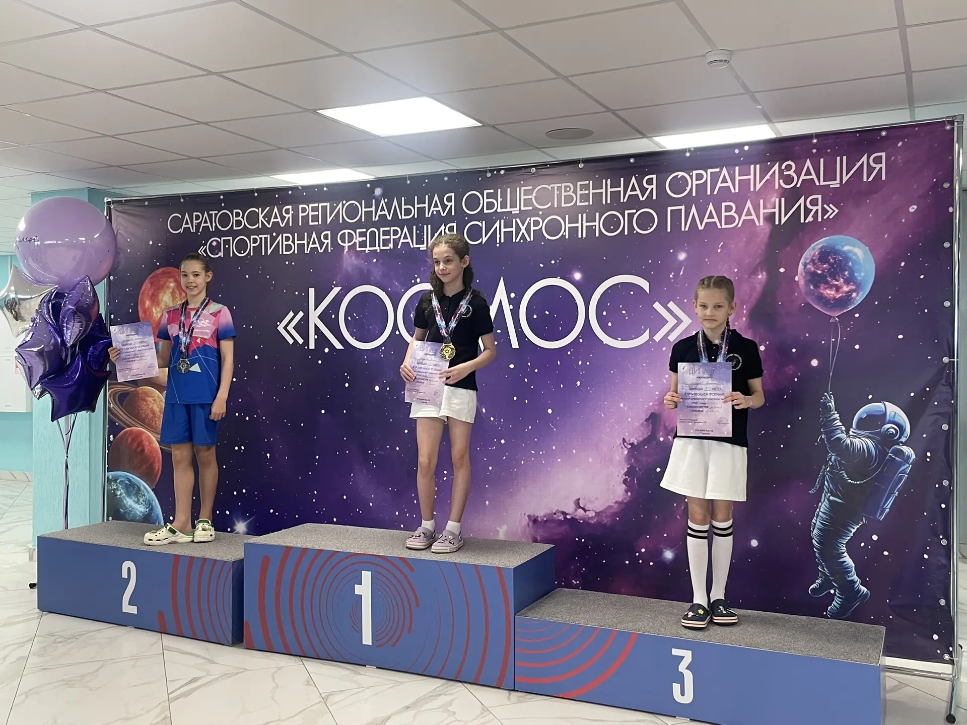 Балаковские спортсменки завоевали серебро и бронзу на соревнованиях по синхронному плаванию в Саратове 