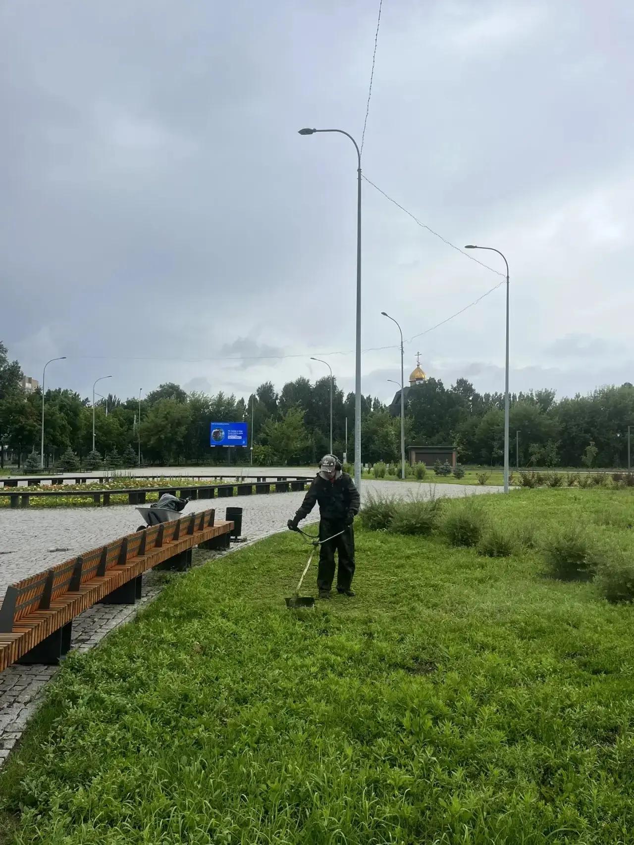 Покос травы, опиловка деревьев, уборка мусора. Коммунальные службы работают ежедневно