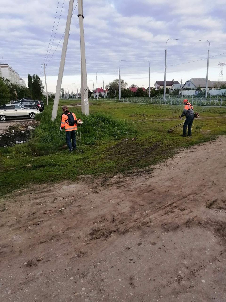 Покос травы, сбор мусора, уборка общественных территорий. В работах по благоустройству сегодня задействовано более сотни рабочих и 65 единиц техники
