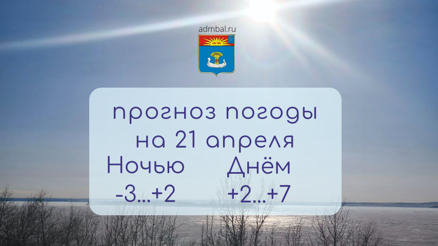 Прогноз погоды на 21 апреля 2026 года