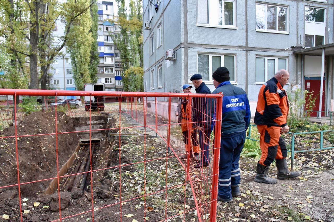 В городе Балаково ведётся постоянный контроль за работой по устранению порывов на тепловых сетях