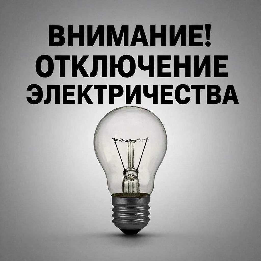 Плановые отключения электроэнергии на понедельник 12 октября 