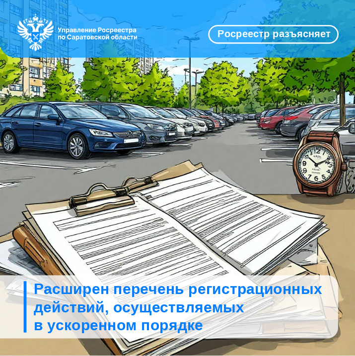 Расширен перечень регистрационных действий, осуществляемых в ускоренном порядке